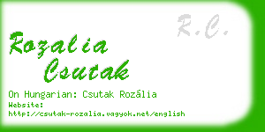 rozalia csutak business card